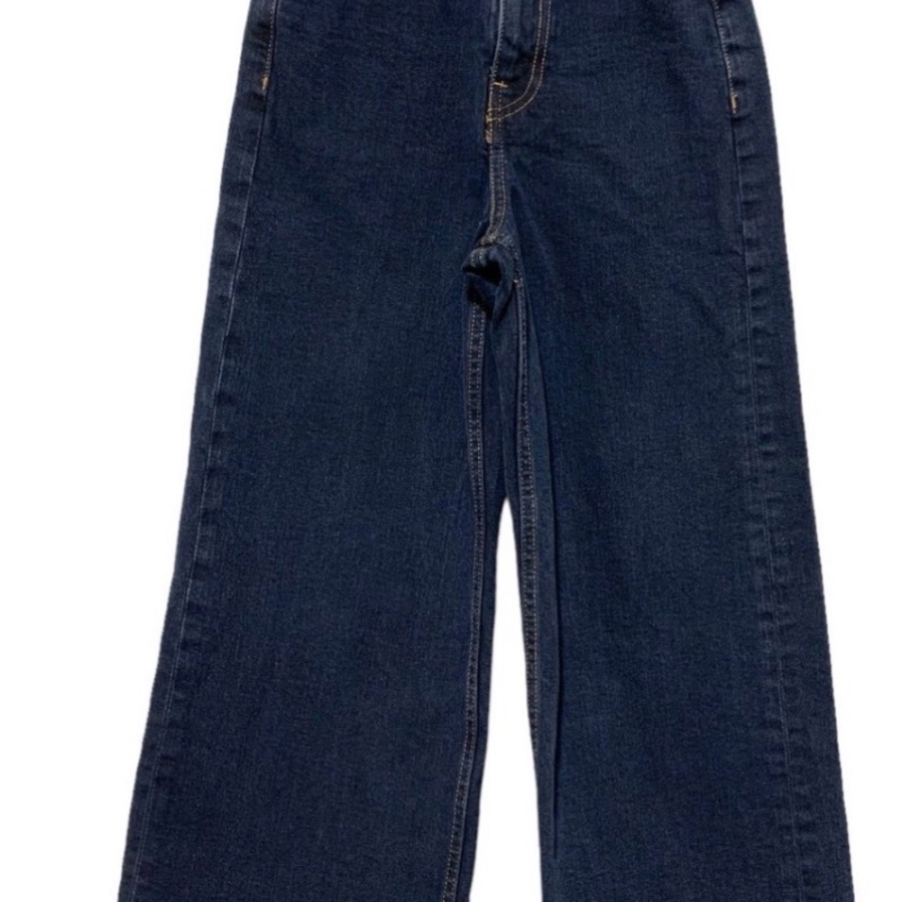 Zara Dark Blue Wide-Leg Pants